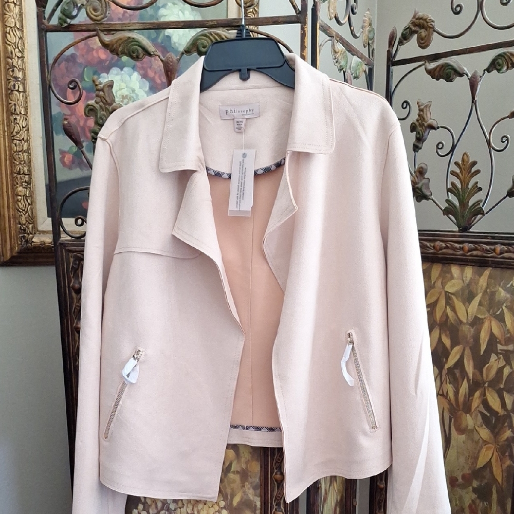 Philosophy Blush Zip-Pocket Jacket